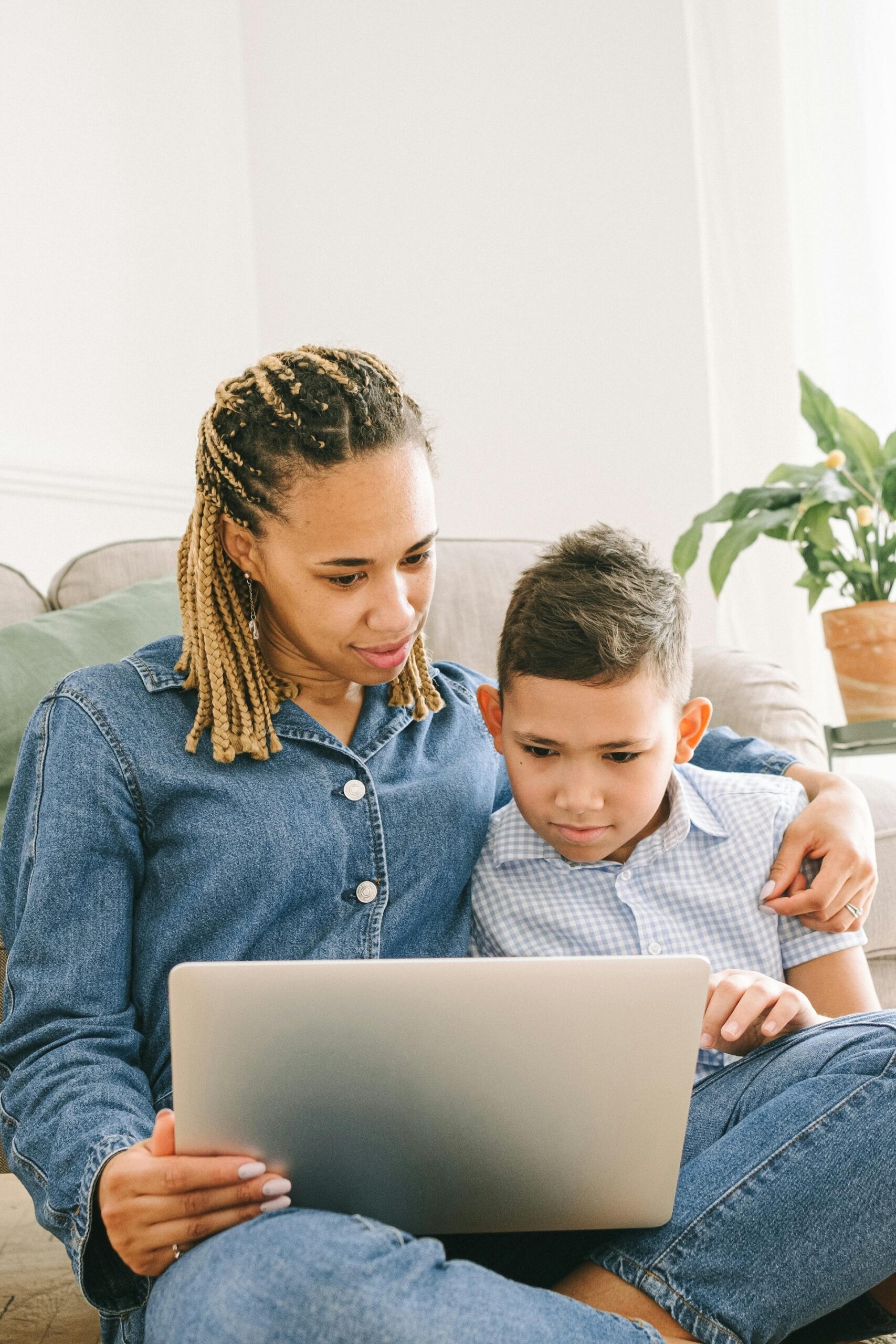 mother reading to child