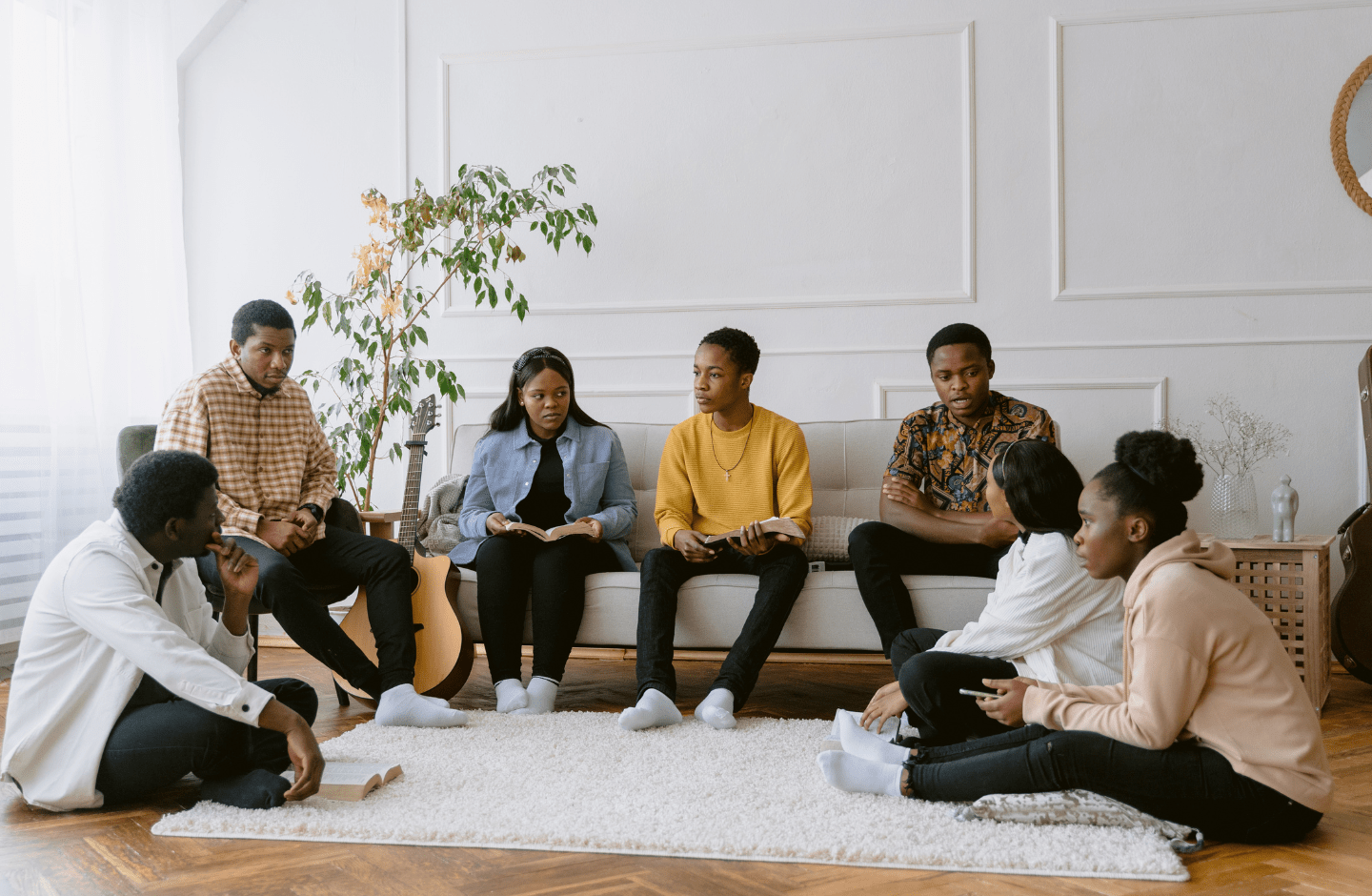 group of friends reading